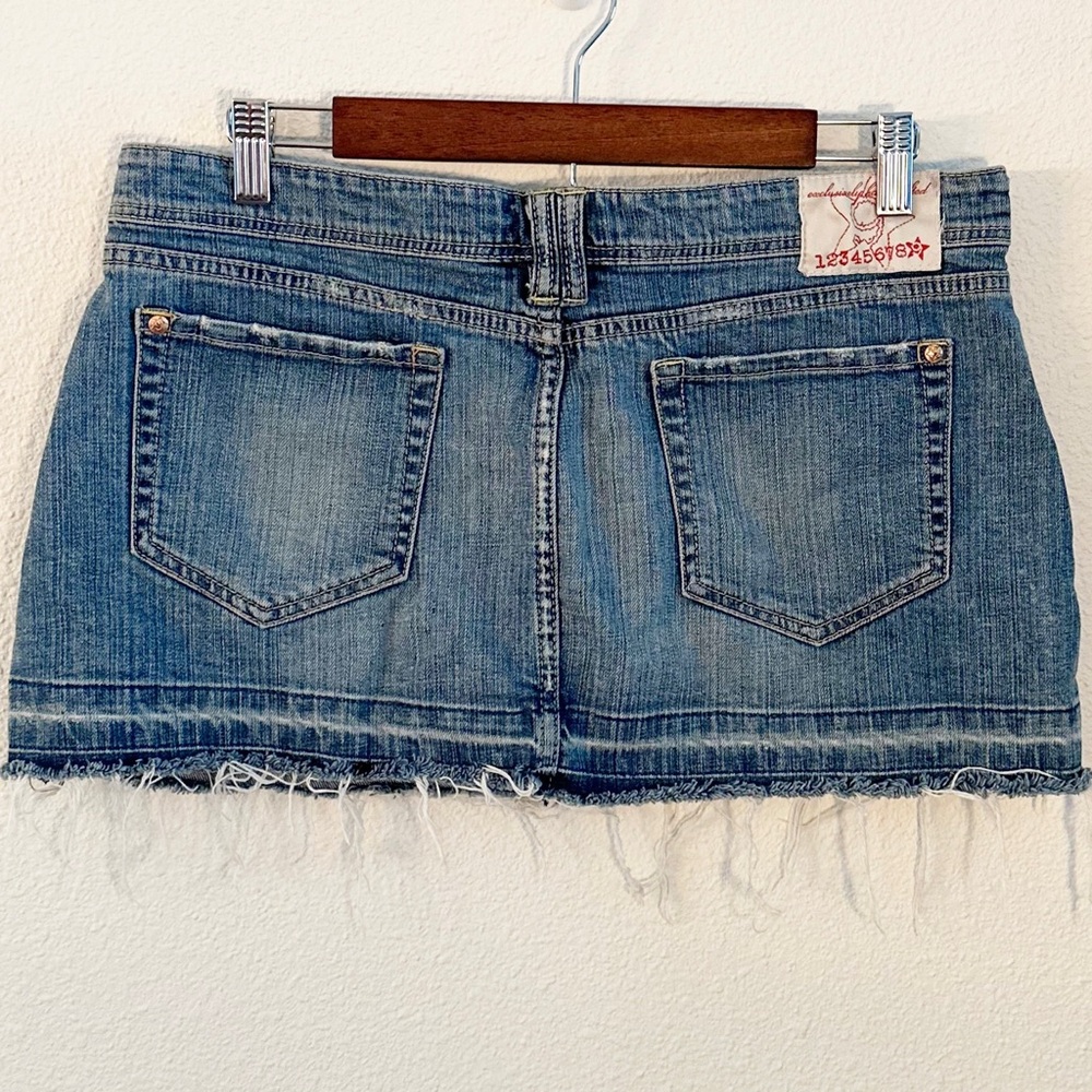 123456789 Brand Y2K Denim Mini Skirt Size 13 - Picture 2 of 6